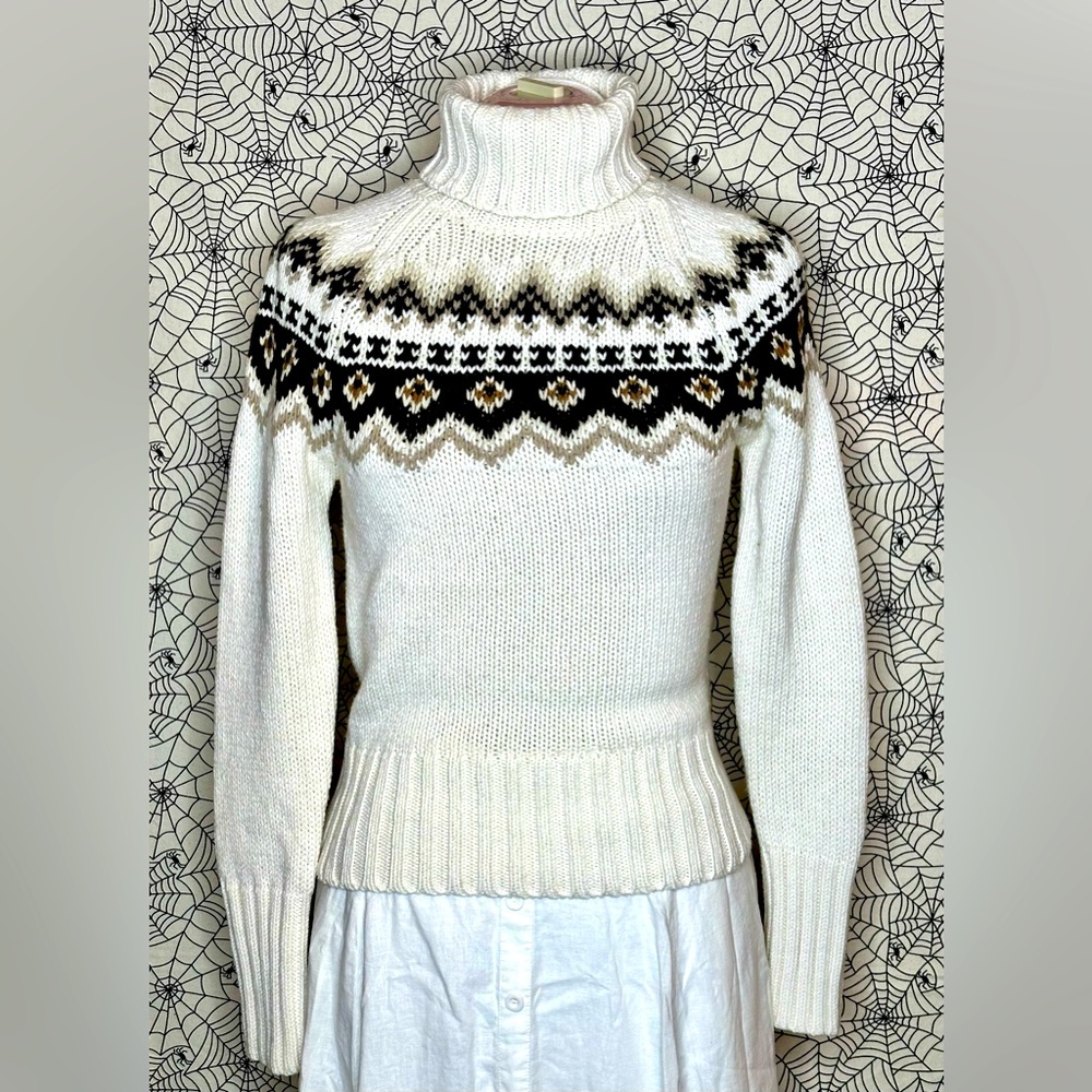 THE LIMITED WINTER WHITE FAIR-ISLE NORDIC SWEATER